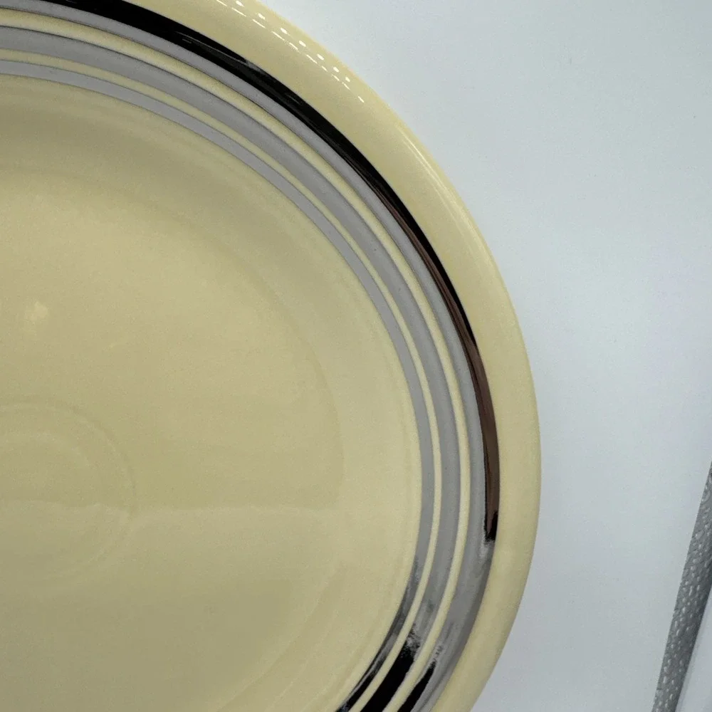 Fiestaware Platinum Stripe Dinner Plate Fiesta HLCCA 2018 Conference Exclusive